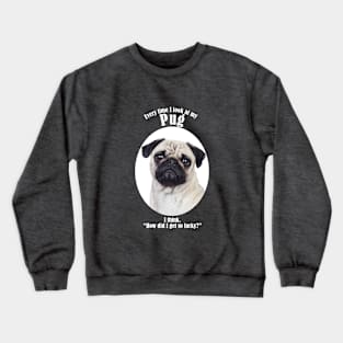 Lucky Pug Crewneck Sweatshirt